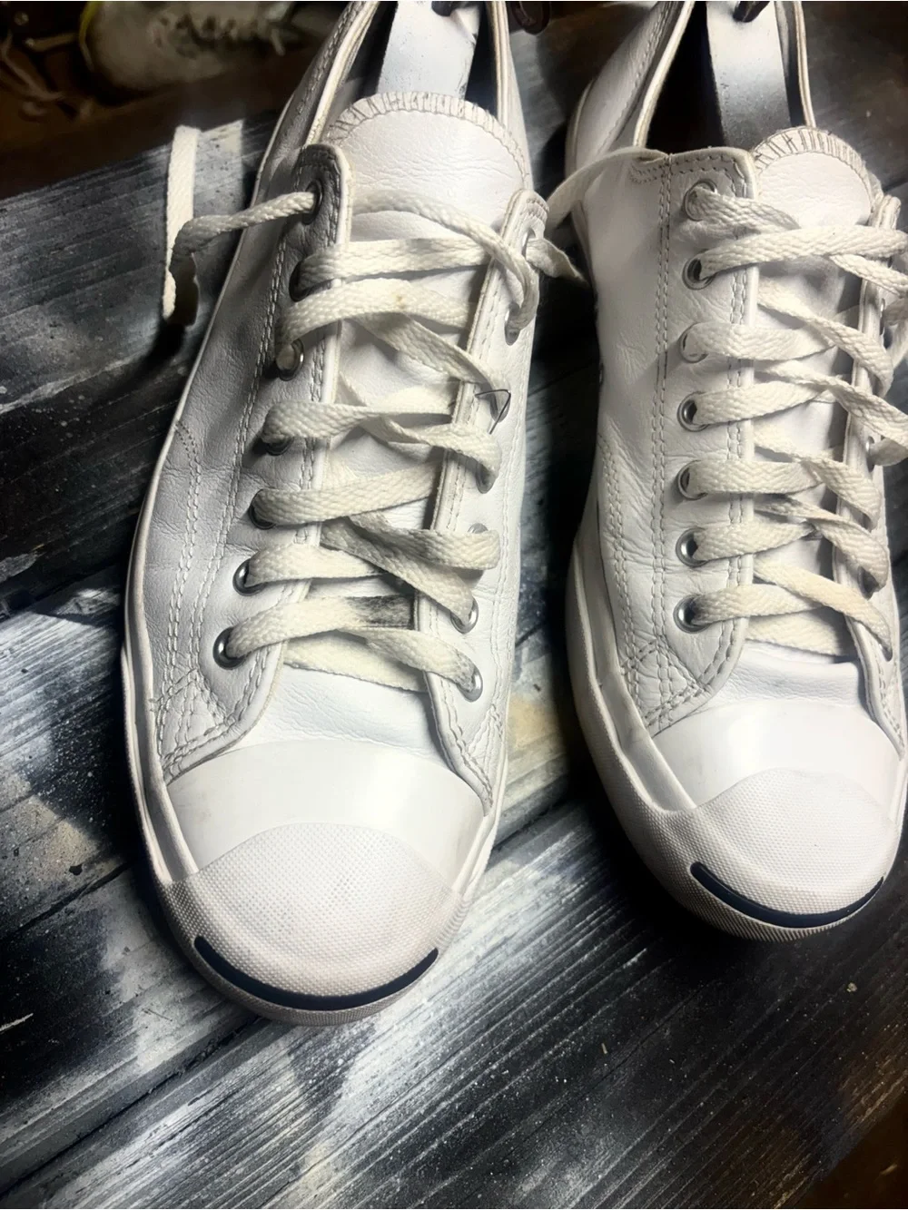 White Converse sneakers #converse #classic jack purcell size 12